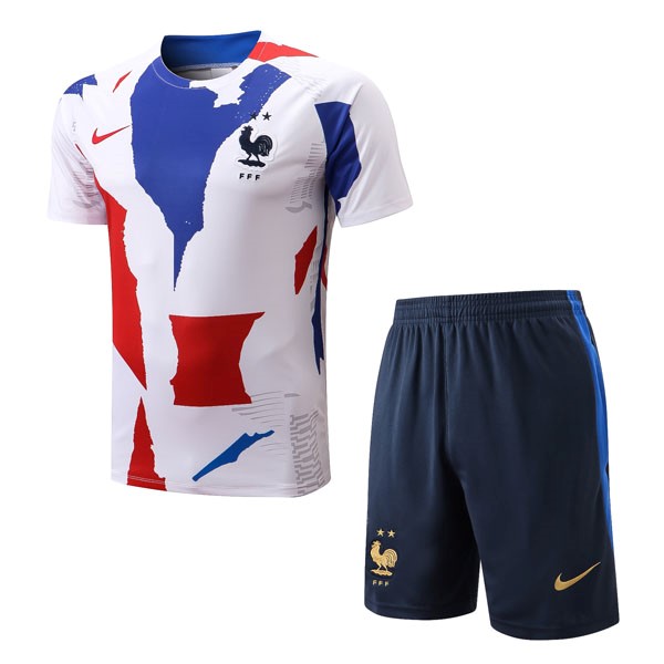 Camiseta Entrenamiento Francia Conjunto Completo 2022 2023 Azul Rojo